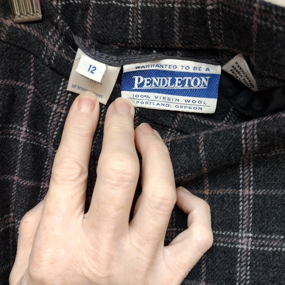 Pendleton Women's Wool Plaid Skirt Size 12 - Picture 6 of 6
